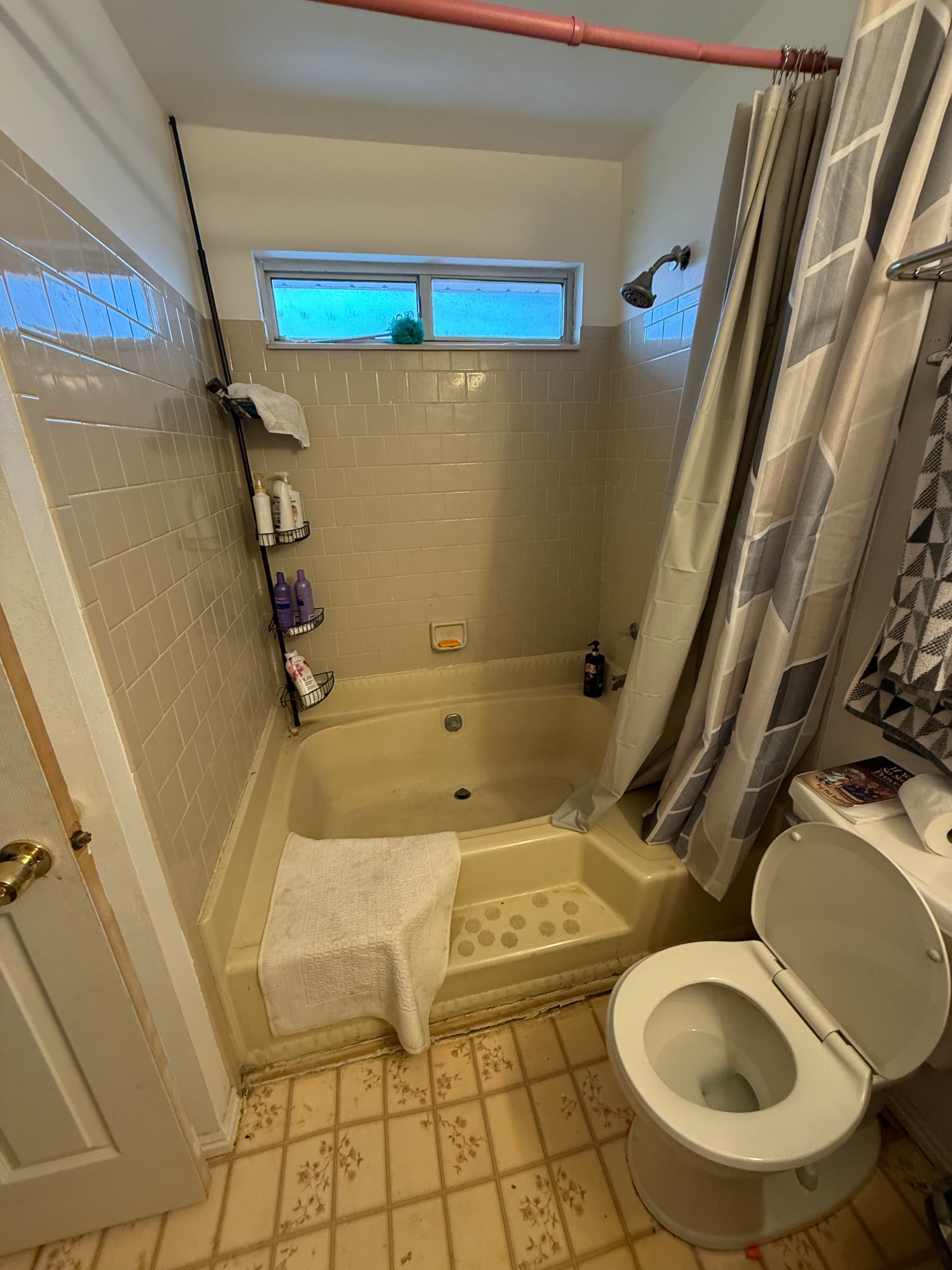 Outdated Beige Bathroom Gets a Clean Modern Refresh image