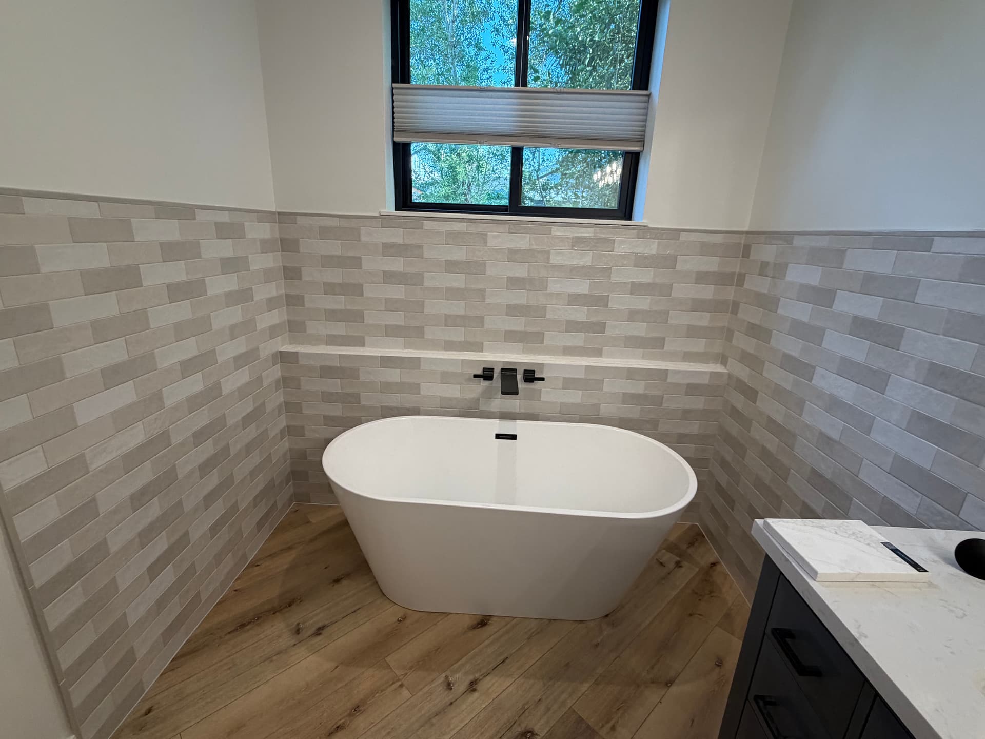 Fresh Tile Surround and Freestanding Tub Bathroom Update image