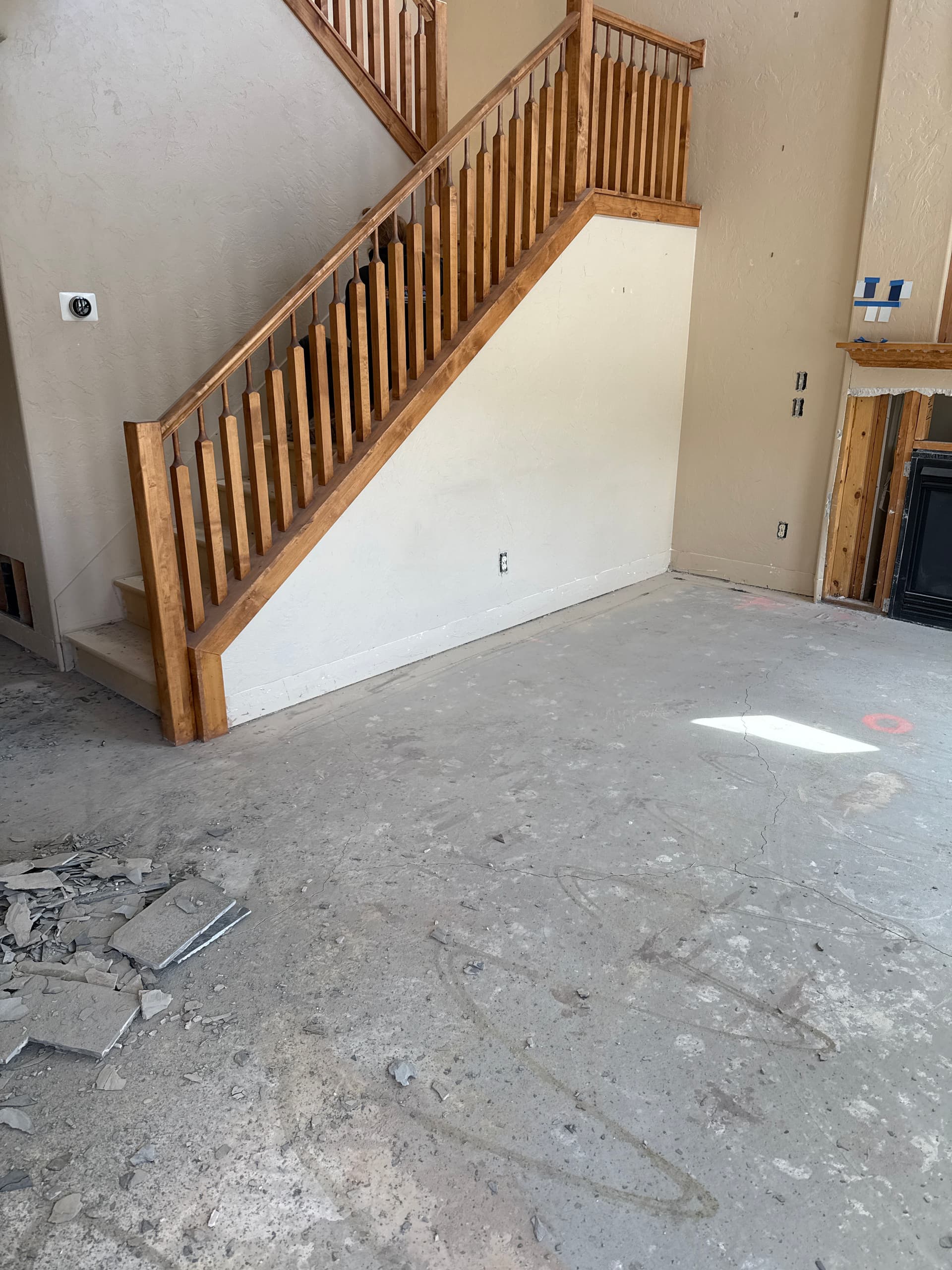 Demo Day - Old Tile and Carpet Out, New Floors Coming In