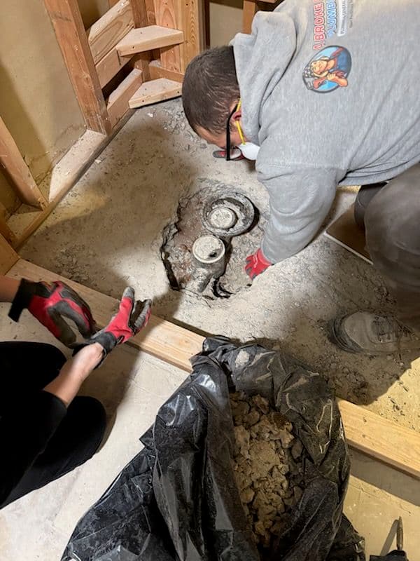 Bathroom Remodel and Demo in Progress at A Broke Girl Plumbing