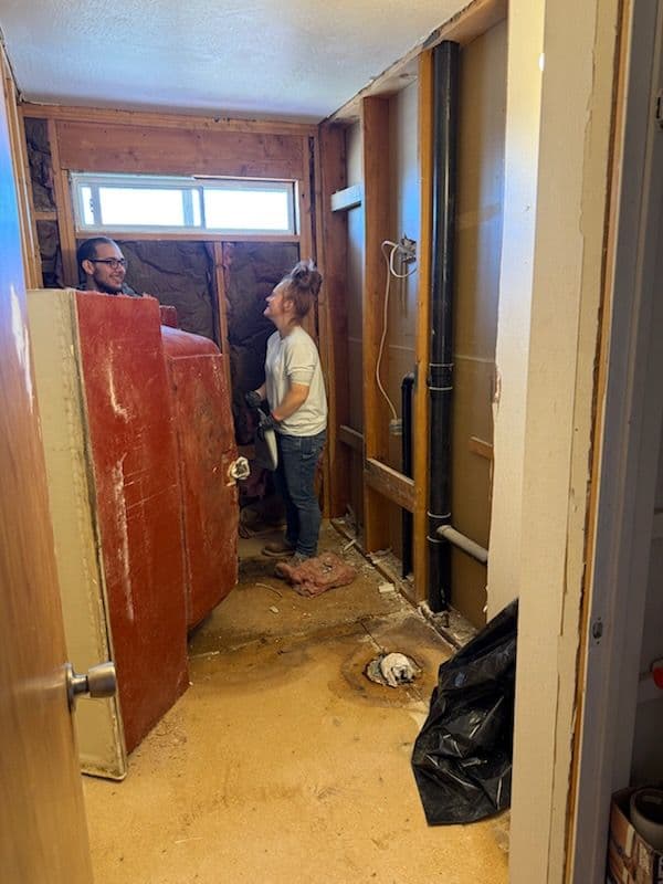 Bathroom Remodel and Demo in Progress at A Broke Girl Plumbing