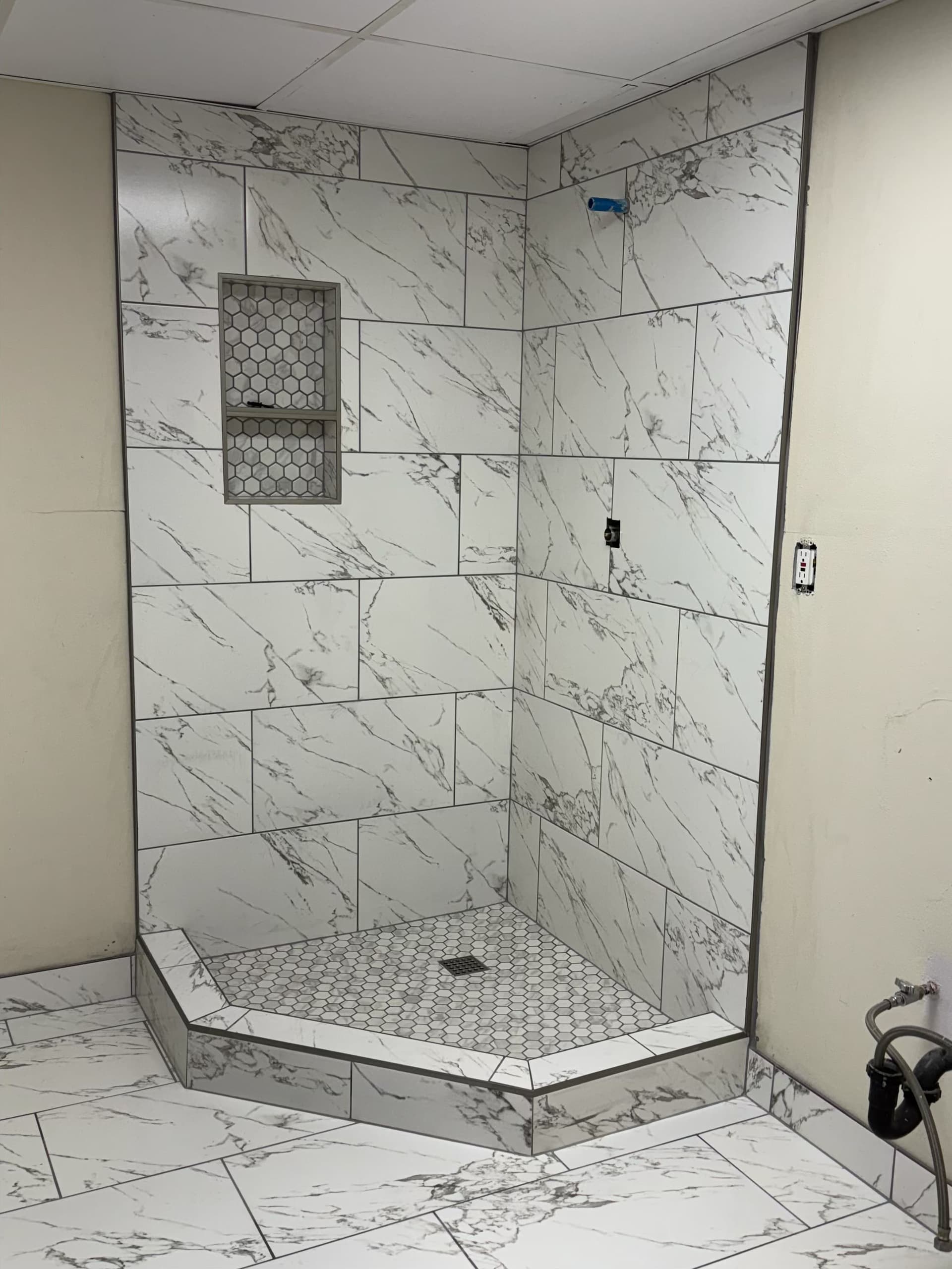 Gallery photos for Bare Walls to a Bold Custom Shower in Price Utah: Image #3