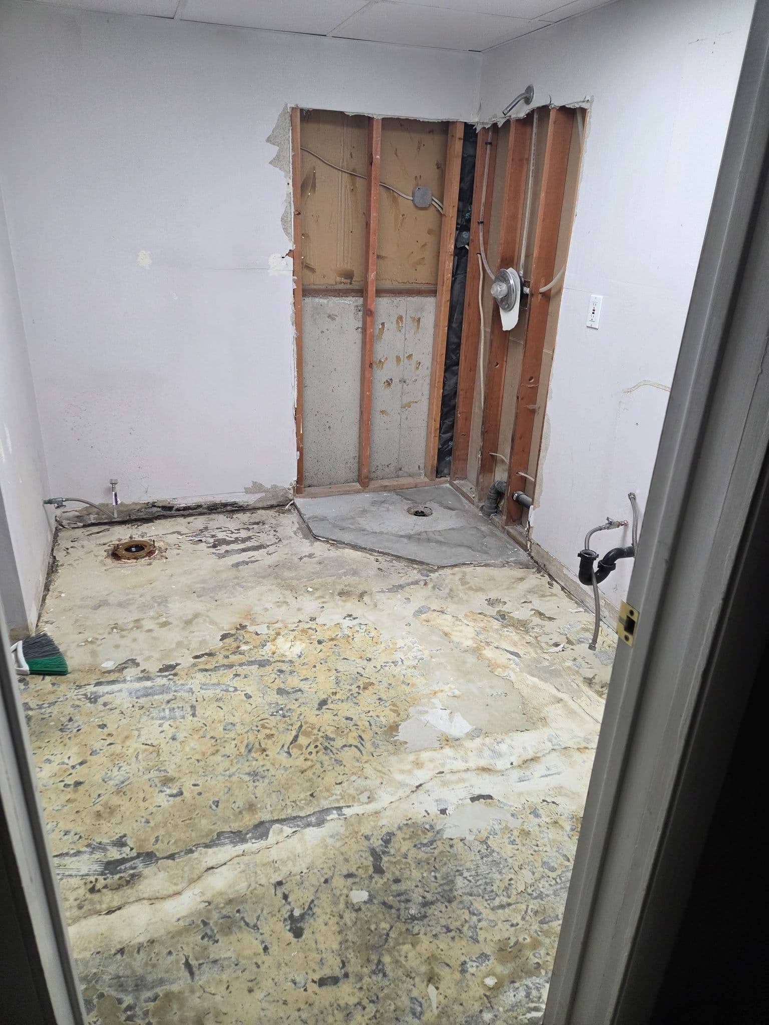 Bare Walls to a Bold Custom Shower in Price Utah image