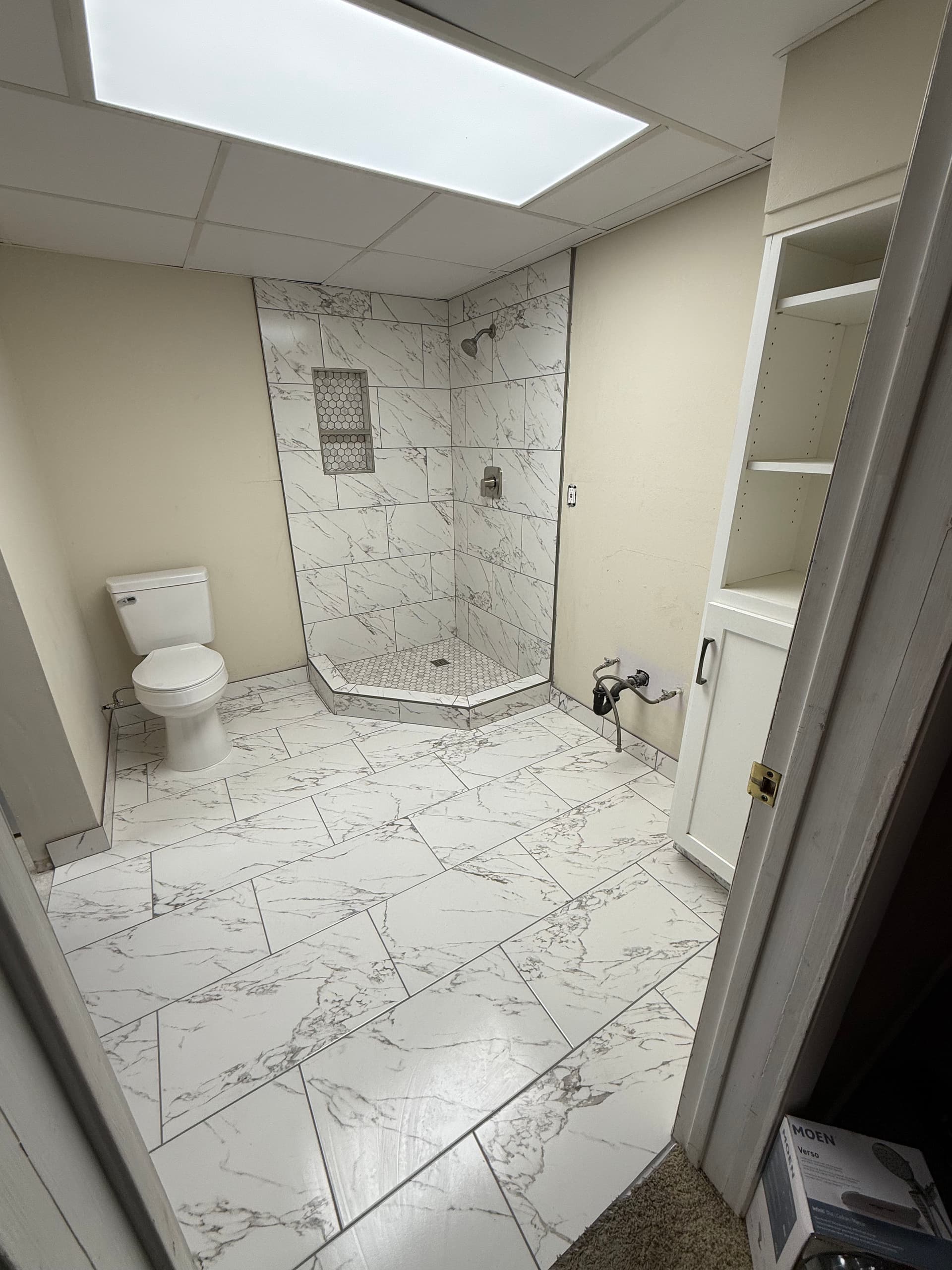 Gallery photos for Bare Walls to a Bold Custom Shower in Price Utah: Image #2